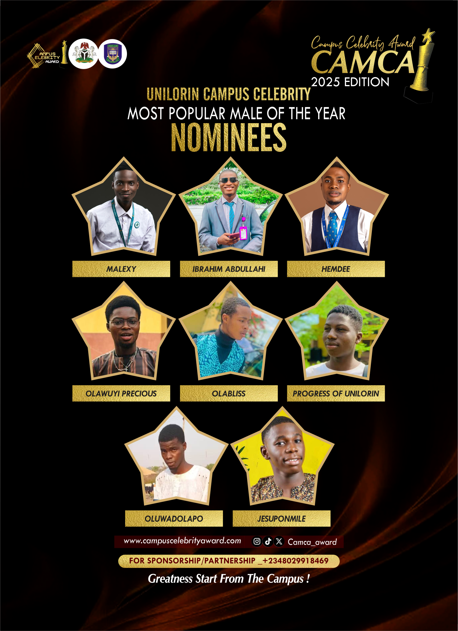 MOST POPULAR MALE - UNILORIN